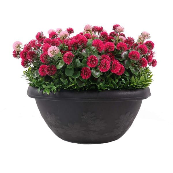 Jardinière artificielle bac inclus FLEURS ROSES